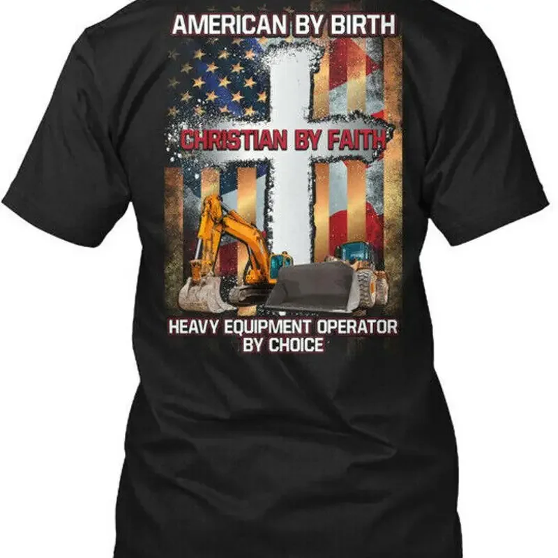 Heavy Equipment Operator Shirts - Wysokiej jakości koszulka „Dumny Amerykanka, operator