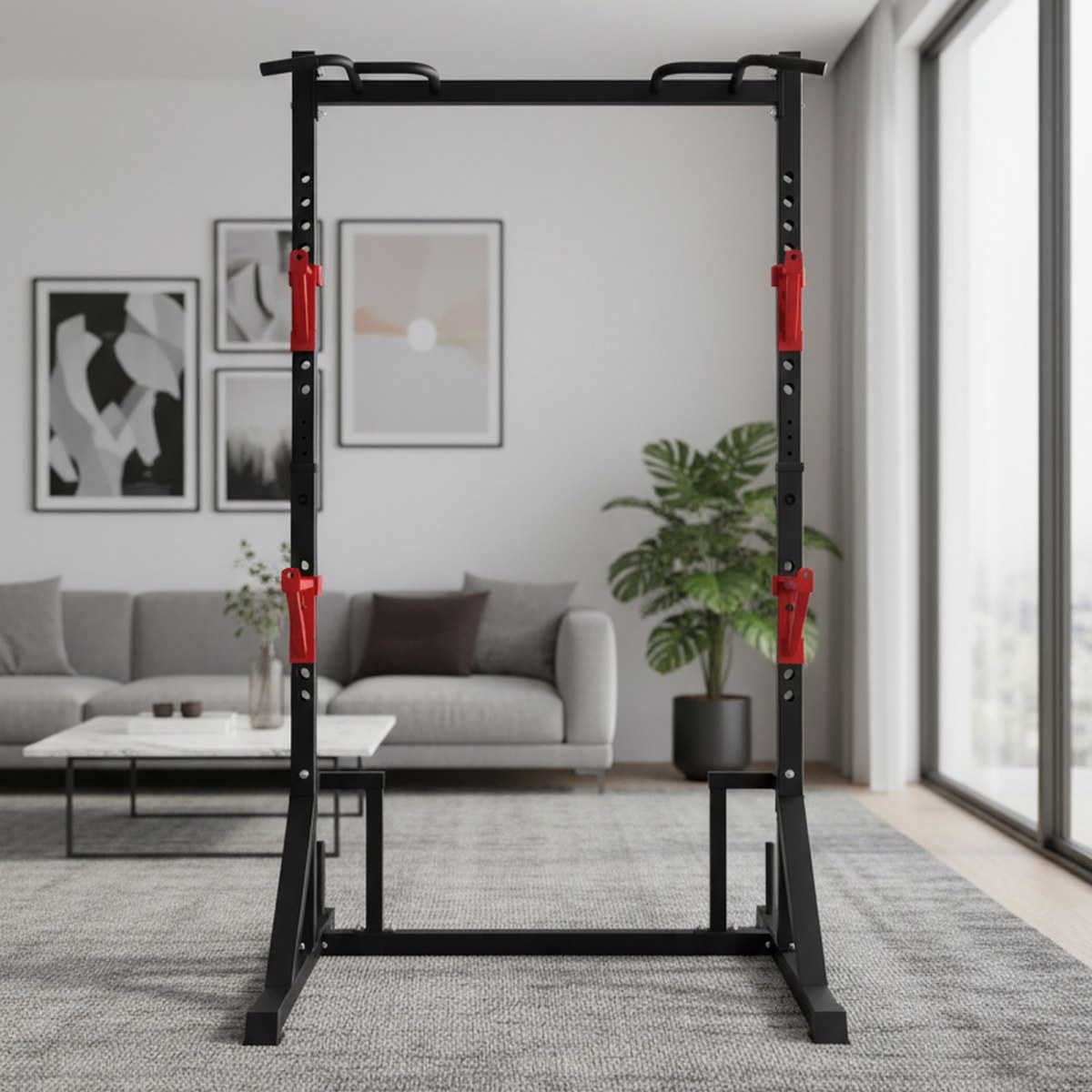 Regulowany stojak do ćwiczeń z – Heavy Equipment Gym recenzja i cena